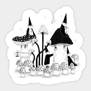 Mushroom Family Sticker